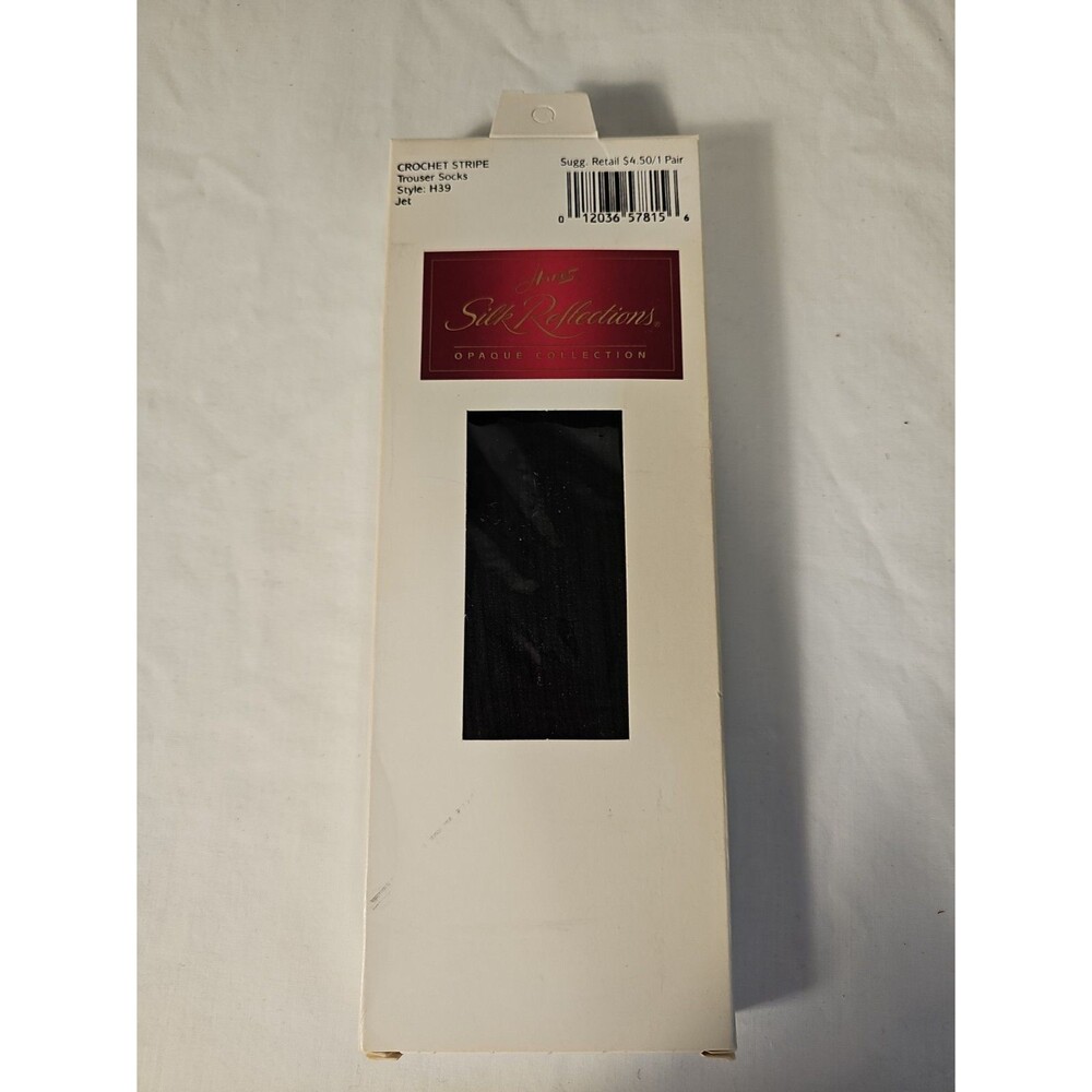 Vintage Hanes Silk Reflections Opaque Collection Trouser Socks Jet Style H39